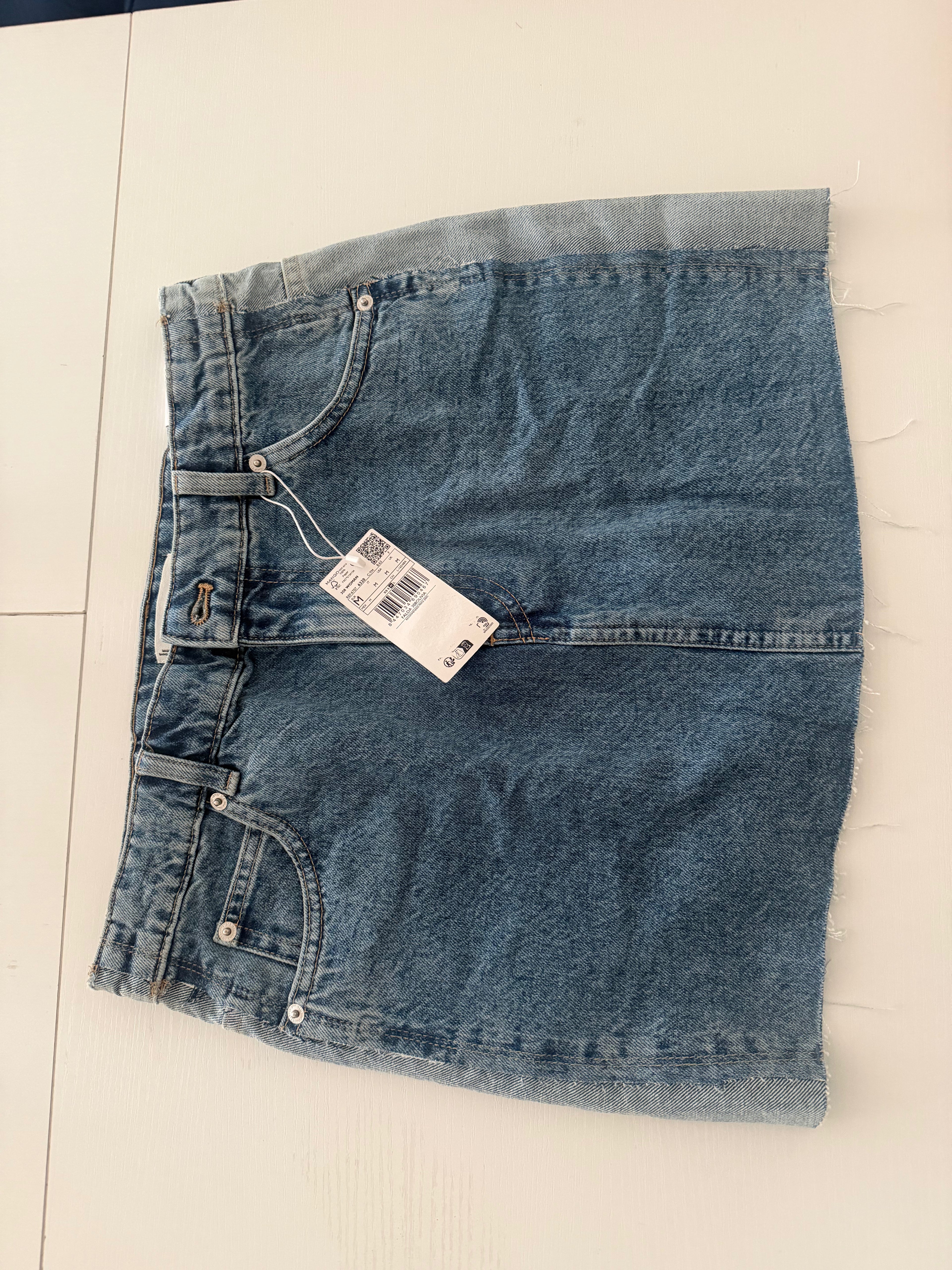 Falda Mango Olivia Denim Azul-talla M
